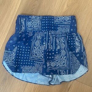 TCEC Blue Paisley Athletic Shorts